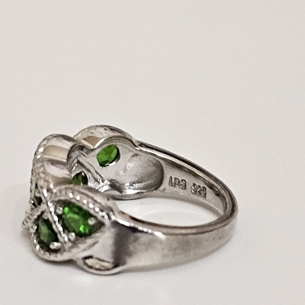 Vintage Chrome Diopside Sterling Silver Ring Size 6! - Picture 3 of 8